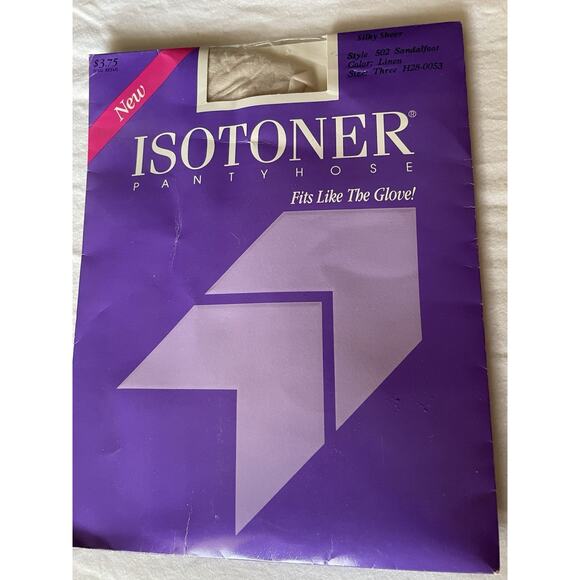 Isotoner Pantyhose Silky Sheer- Color Linen -Size Three H28-0053 - Picture 1 of 4